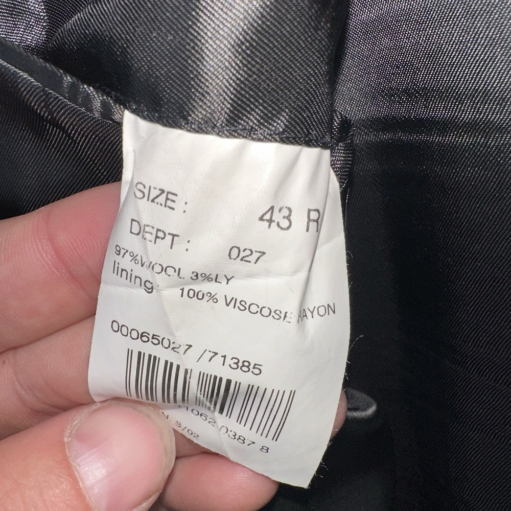 Brooks Brothers 346 Stretch 43R Black Wool Blend Button Blazer Sport Coat Jacket - Picture 11 of 11
